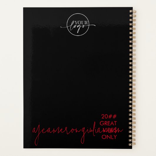 Logo Black Floral Nom Entreprise QR CODE Entrepris (Dos)