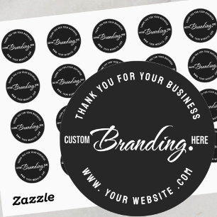 Logo Black Merci Business Sticker Étiquette