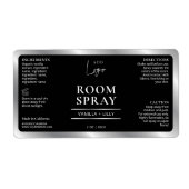 Logo Black & Silver Salle moderne Spray Étiquette  (Devant)