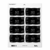Logo Black & Silver Salle moderne Spray Étiquette  (Feuille entière)