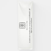 Logo Blanc | Bannière Moderne Minimaliste Simple (Vertical)