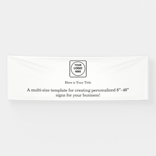 Logo Blanc | Bannière Moderne Minimaliste Simple (Horizontal)