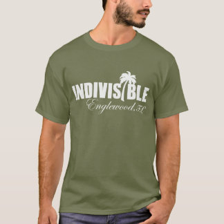 Logo blanc du T-shirt des hommes indivisibles