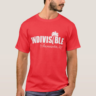 Logo blanc du T-shirt des hommes indivisibles de
