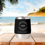 Logo blanc personnalisé avec site simple noir<br><div class="desc">Sirotez un verre de style élégant avec ce chaudière à vin thermique noir avec votre logo et votre site Web blanc personnalisé. Un mélange parfait de design moderne et de fonctionnalité, ce tondeuse en acier inoxydable isolé maintient les boissons à la température idéale tout en faisant la promotion de votre...</div>