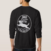 Logo blanc Sweatshirt à col blanc avant/arrière (Dos)