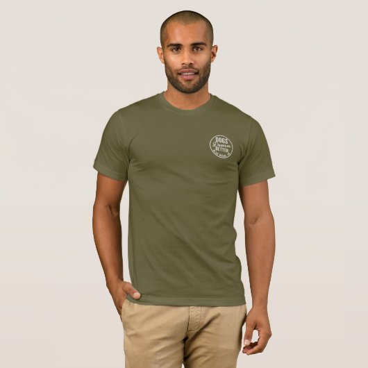 Logo blanc vert T-shirt Armée (Devant entier)