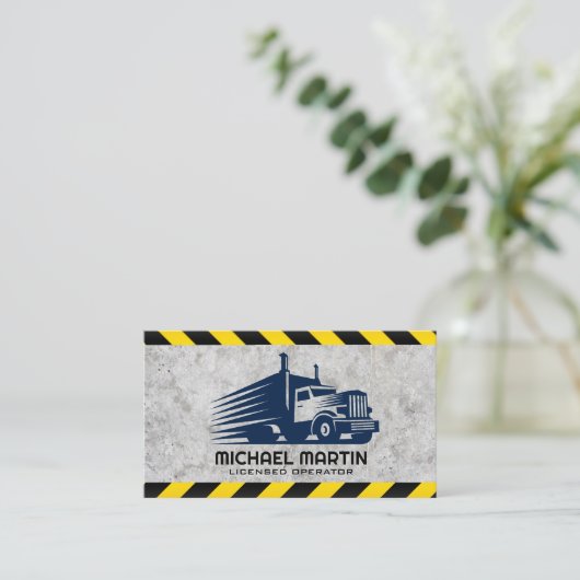 Logo Blauwe Truck Big Rig Visitekaartje (Staand voorkant)