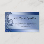 Logo bleu de dent de feuille d'étincelle de carte (Dos)