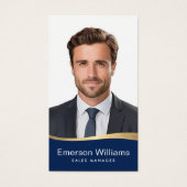 Logo bleu fausse onde dorée Logo photo code QR (Devant)