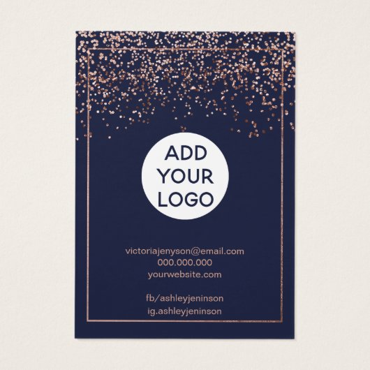 logo bleu marine or rose bijouterie (Dos)