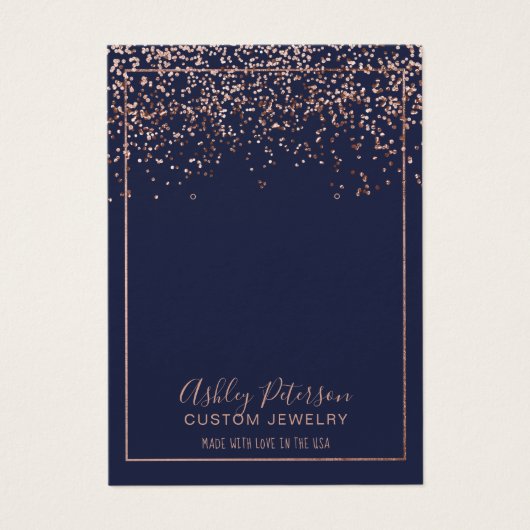 logo bleu marine or rose bijouterie (Devant)