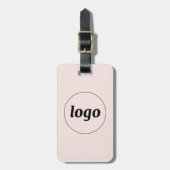 Logo Blush Pink Business Bagagelabel (Voorkant verticaal)