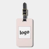 Logo Blush Pink Business Bagagelabel (Voorkant verticaal)