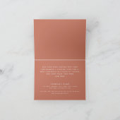 Logo Boho Rétro en terre cuite élégant carte de re (Intérieur)