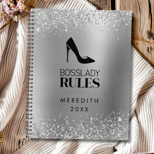 Logo Boss Parties scintillant Argent Lady Stiletto