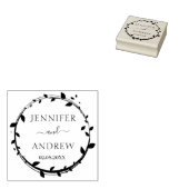 Logo botanische cirkel rubberen stempel (Gestempeld)