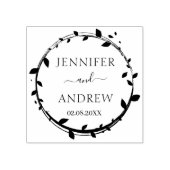 Logo botanische cirkel rubberen stempel (Afrduk)