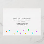 Logo Bougies Navy Blue Business Carte Or Anniversa (Verso)