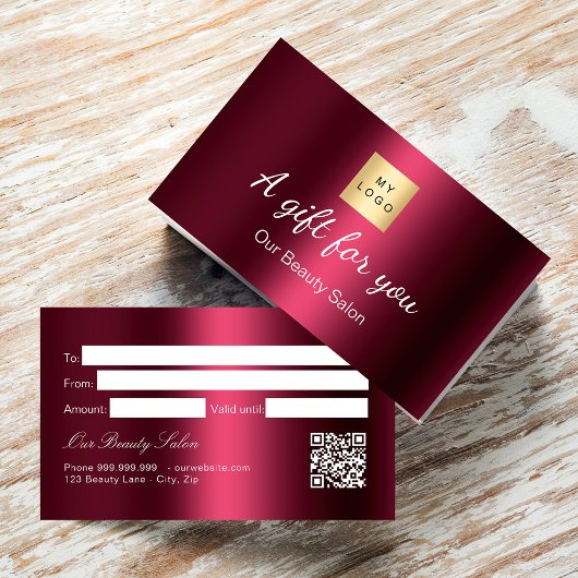 Logo Bourgogne qr code carte cadeau
