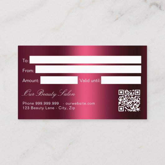 Logo Bourgogne qr code carte cadeau (Dos)