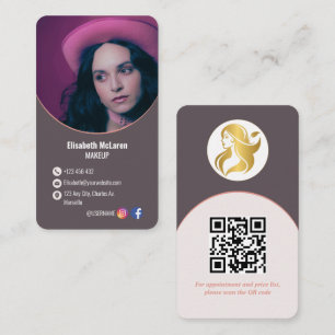 Logo Branding Moderne Make-up Artist Visitekaartje