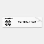 Logo brandweerman bumpersticker (Voorkant)