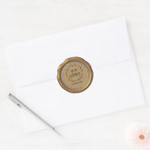 *~* LOGO BRONZE Diamond Circle Wax Seal Stickers (Envelop)