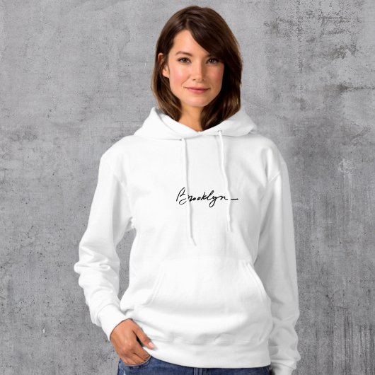 Logo Brooklyn Sweat - shirt à capuche blanc simple