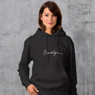 Logo Brooklyn Sweat - shirt à capuche noir simple 