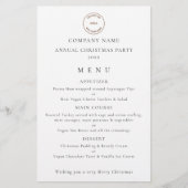 Logo Budget Entreprise Noël Menu (Devant)