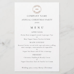 Logo Budget Entreprise Noël Menu