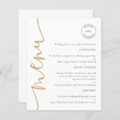 Logo Budget Gold Corporate Christmas Party Menu (Devant / Derrière)