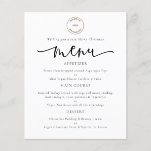 Logo Budget Script Corporate Christmas Party Menu