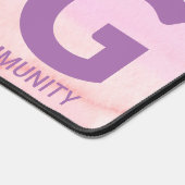 Logo-bureaupad met achtergrond bureaumat (Hoek)