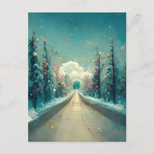 Logo Business Kerstlampjes Road Briefkaart (Voorkant)