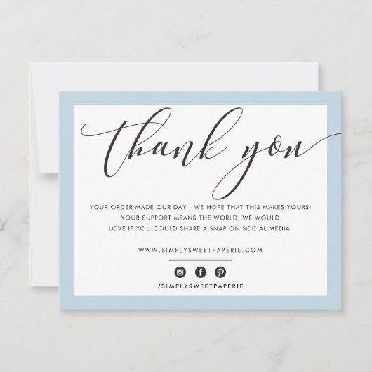 LOGO BUSINESS MERCI élégant noir bleu pâle (Devant)