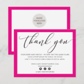 LOGO BUSINESS MERCI élégant noir rose pâle (Devant / Derrière)