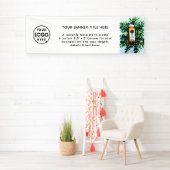 Logo Business | Minimalistisch modern fotowit 8' Spandoek (Insitu)