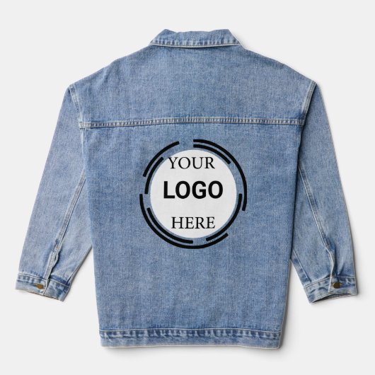 Logo Business Modern Minimale Design Denim Jacket (Achterkant)