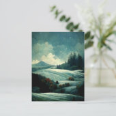 Logo Business Winter Scene Carte postale de Noël (Debout devant)