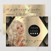 Logo Cadeaubon Black Gold Hair Wellness (Voorkant / Achterkant)