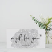 logo cadeaubon voor zilverglitter (Staand voorkant)