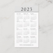 Logo Calendrier 2023 Carte de visite de l'entrepri (Dos)