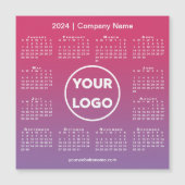 Logo Calendrier 2024 Pink Purple Gradient Magnet (Devant)