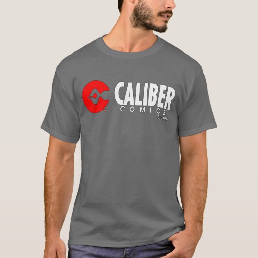 Logo Caliber Comics t-shirt gris (Devant)