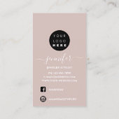 Logo Carte bijouterie artisanale Rose fumé (Dos)