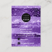 Logo Carte bijoux artisanale Grilles violettes (Dos)