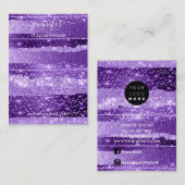 Logo Carte bijoux artisanale Grilles violettes (Devant / Derrière)