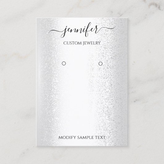 Logo Carte bijoux artisanale gris argent (Devant)